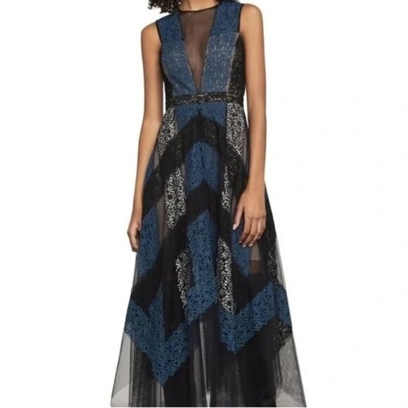 BCBGMAXAZRIA Andi Lace Trim Evening Dress in size 4 - Picture 8 of 9